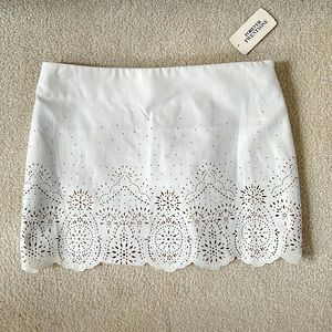 NWT Cream Suede Mini Skirt,  Low-Rise